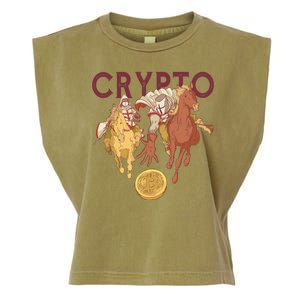 Crypto Knight Warrior Bitcoin Garment-Dyed Women's Muscle Tee