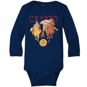 Crypto Knight Warrior Bitcoin Baby Long Sleeve Bodysuit