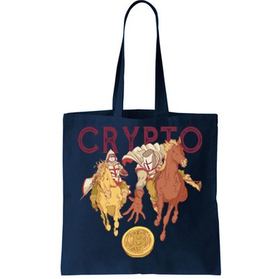 Crypto Knight Warrior Bitcoin Tote Bag