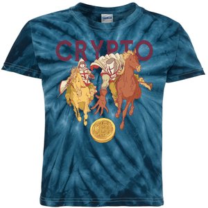 Crypto Knight Warrior Bitcoin Kids Tie-Dye T-Shirt