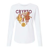 Crypto Knight Warrior Bitcoin Womens Cotton Relaxed Long Sleeve T-Shirt