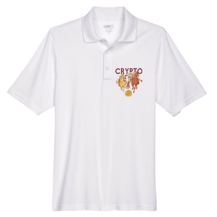 Crypto Knight Warrior Bitcoin Men's Origin Performance Pique Polo