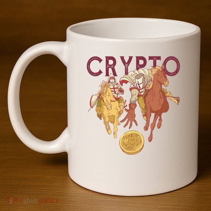 Crypto Knight Warrior Bitcoin 11oz C Handle Ceramic Mug