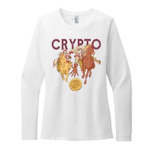 Crypto Knight Warrior Bitcoin Womens CVC Long Sleeve Shirt