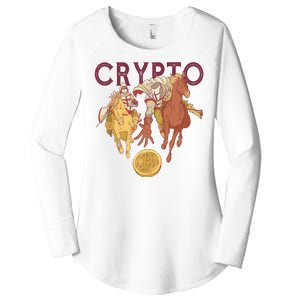 Crypto Knight Warrior Bitcoin Women's Perfect Tri Tunic Long Sleeve Shirt