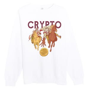 Crypto Knight Warrior Bitcoin Premium Crewneck Sweatshirt