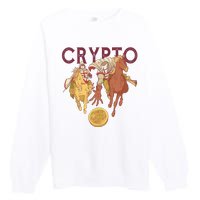 Crypto Knight Warrior Bitcoin Premium Crewneck Sweatshirt