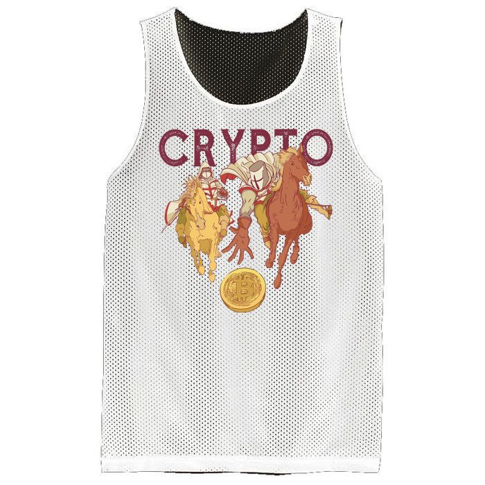 Crypto Knight Warrior Bitcoin Mesh Reversible Basketball Jersey Tank