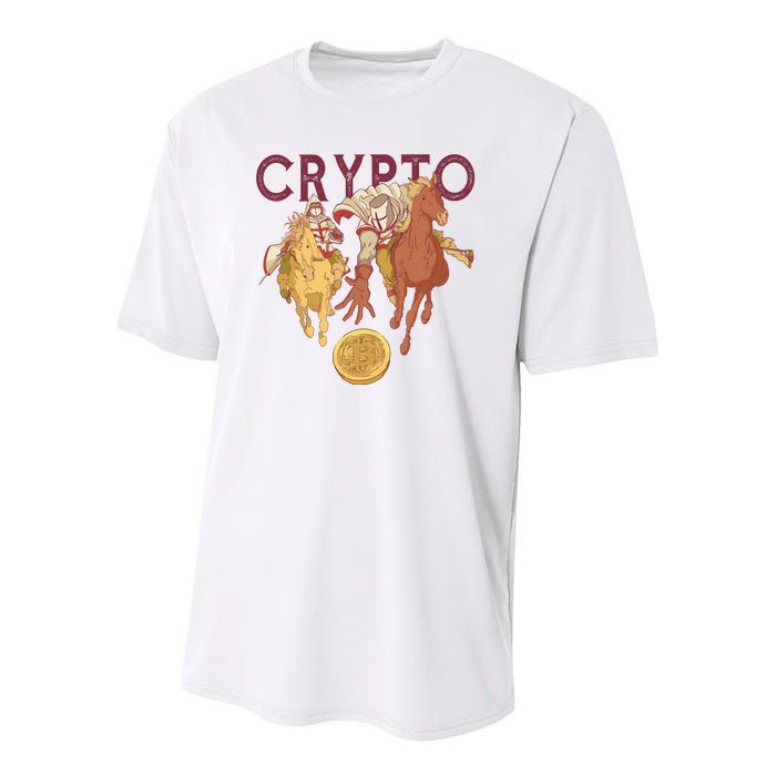 Crypto Knight Warrior Bitcoin Youth Performance Sprint T-Shirt