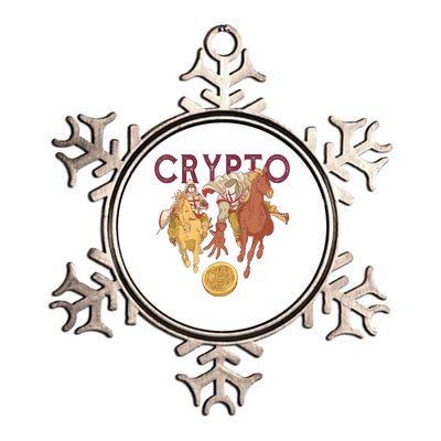 Crypto Knight Warrior Bitcoin Metallic Star Ornament