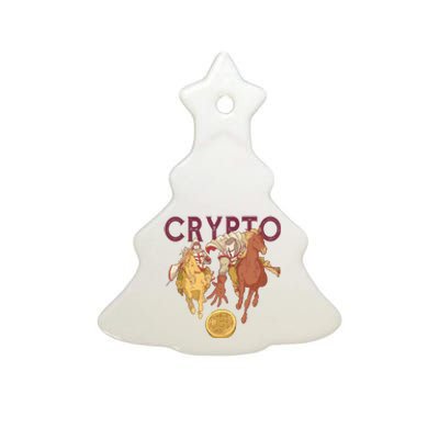 Crypto Knight Warrior Bitcoin Ceramic Tree Ornament