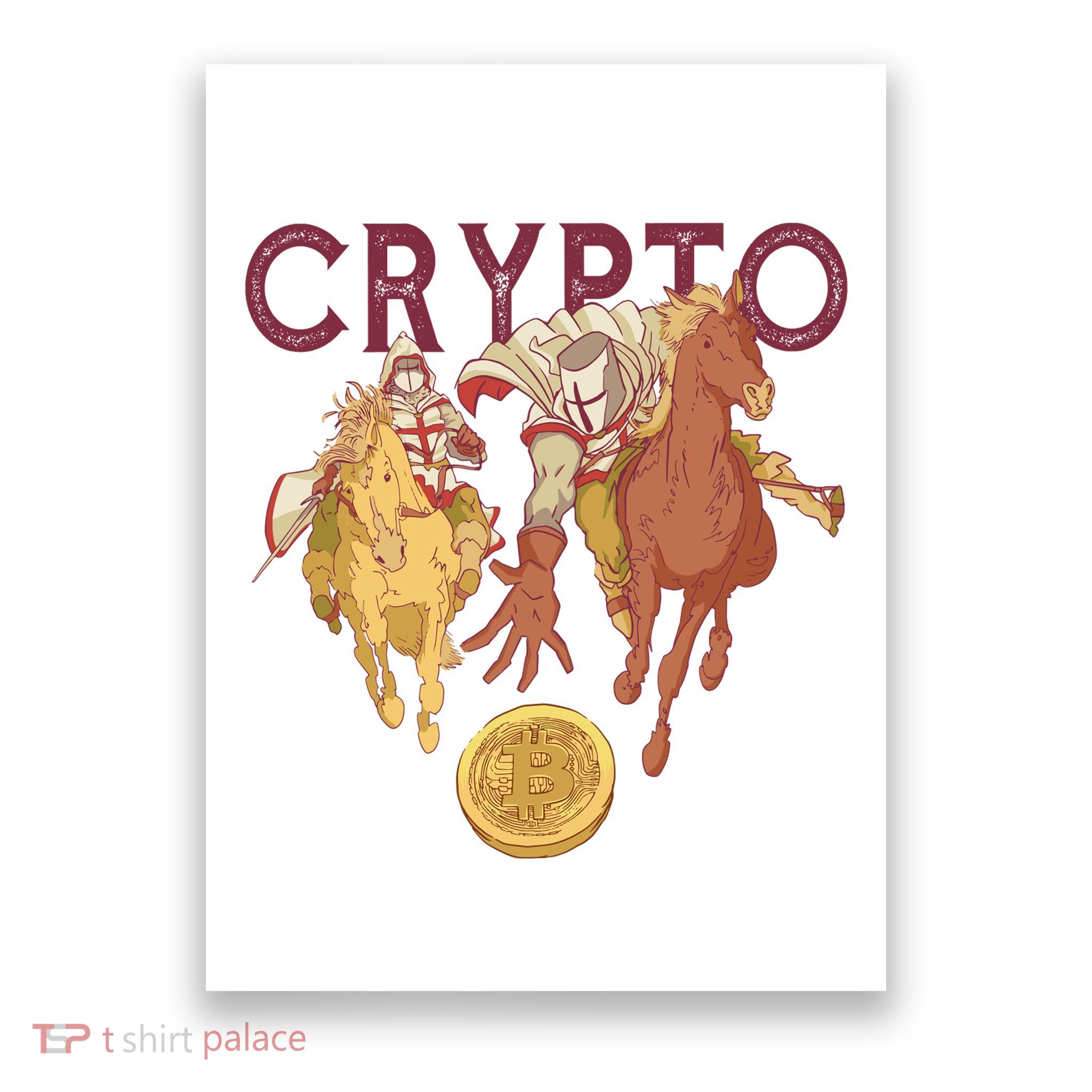 Crypto Knight Warrior Bitcoin Poster