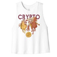 Crypto Knight Warrior Bitcoin Women's Racerback Cropped Tank