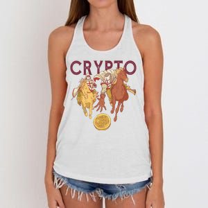 Crypto Knight Warrior Bitcoin Women's Knotted Racerback Tank