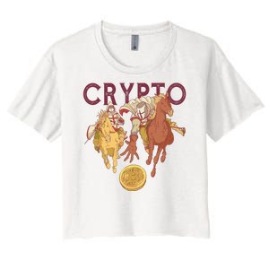 Crypto Knight Warrior Bitcoin Women's Crop Top Tee