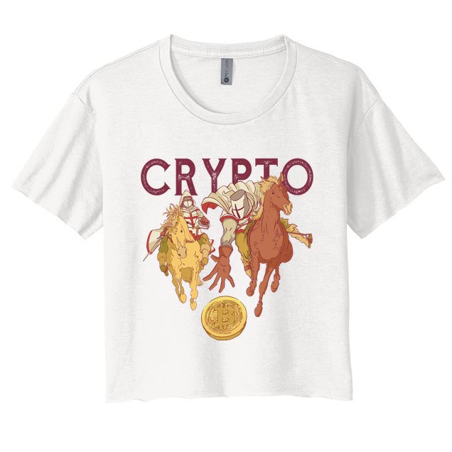 Crypto Knight Warrior Bitcoin Crop Top