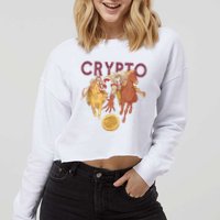 Crypto Knight Warrior Bitcoin Cropped Pullover Crew