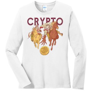 Crypto Knight Warrior Bitcoin Ladies Long Sleeve Shirt