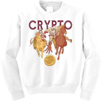 Crypto Knight Warrior Bitcoin Kids Sweatshirt