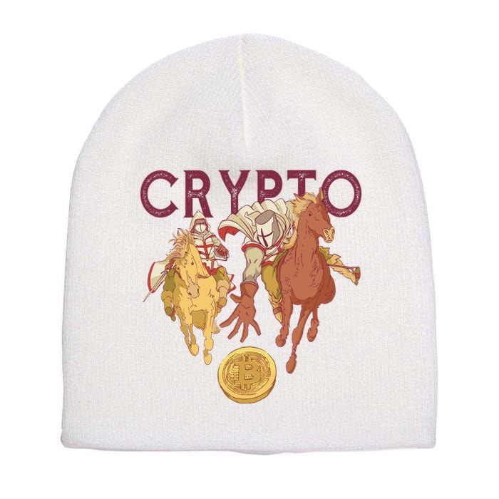 Crypto Knight Warrior Bitcoin Short Acrylic Beanie
