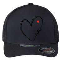 Cute kiki With Heart Girl Wo Mom Mother Flexfit Unipanel Trucker Cap