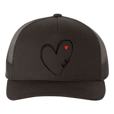 Cute kiki With Heart Girl Wo Mom Mother Yupoong Adult 5-Panel Trucker Hat