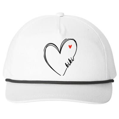 Cute kiki With Heart Girl Wo Mom Mother Snapback Five-Panel Rope Hat