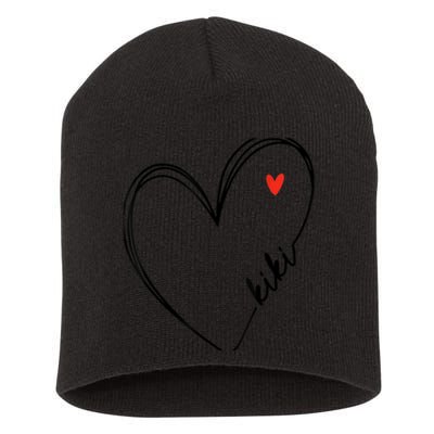 Cute kiki With Heart Girl Wo Mom Mother Short Acrylic Beanie