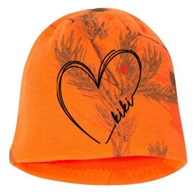 Cute kiki With Heart Girl Wo Mom Mother Kati - Camo Knit Beanie