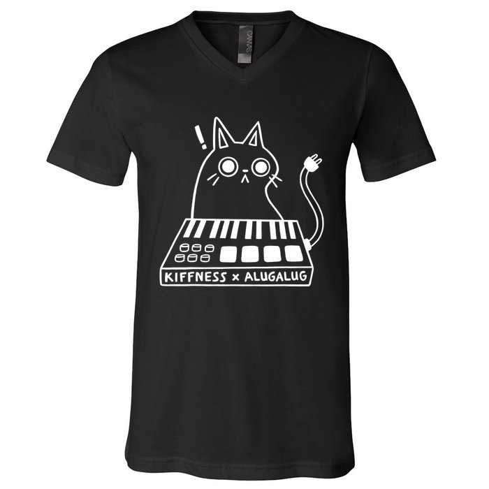 Cat Kiffness X Alugalug V-Neck T-Shirt