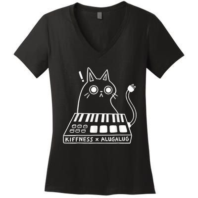 Cat Kiffness X Alugalug Women's V-Neck T-Shirt