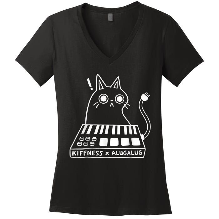 Cat Kiffness X Alugalug Women's V-Neck T-Shirt