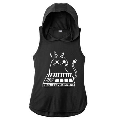 Cat Kiffness X Alugalug Ladies PosiCharge Tri-Blend Wicking Draft Hoodie Tank