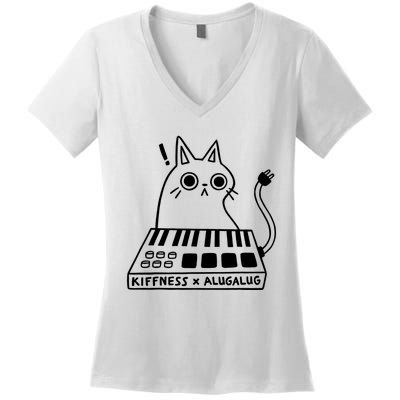 Cat Kiffness X Alugalug Women's V-Neck T-Shirt