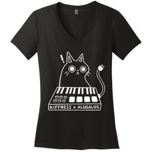 Cat Kiffness X Alugalug Women's V-Neck T-Shirt