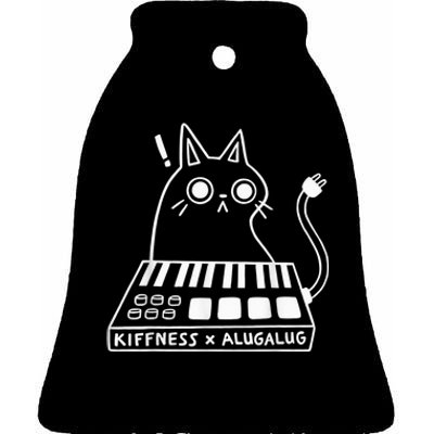 Cat Kiffness X Alugalug Funny Cat For Cat Lover Ceramic Bell Ornament