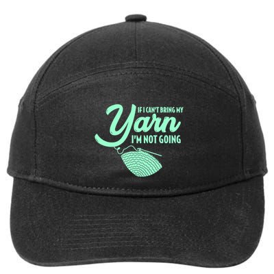 Crocheting Knitting Yarn Gift 7-Panel Snapback Hat