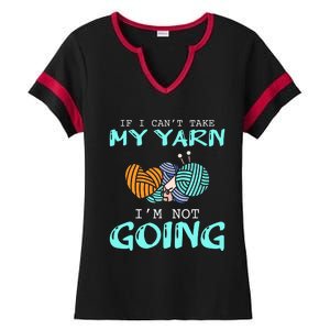 Crocheting Knitting Yarn Funny Knitting Yarn Crochet Ladies Halftime Notch Neck Tee