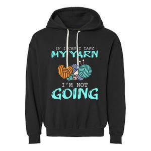 Crocheting Knitting Yarn Funny Knitting Yarn Crochet Garment-Dyed Fleece Hoodie