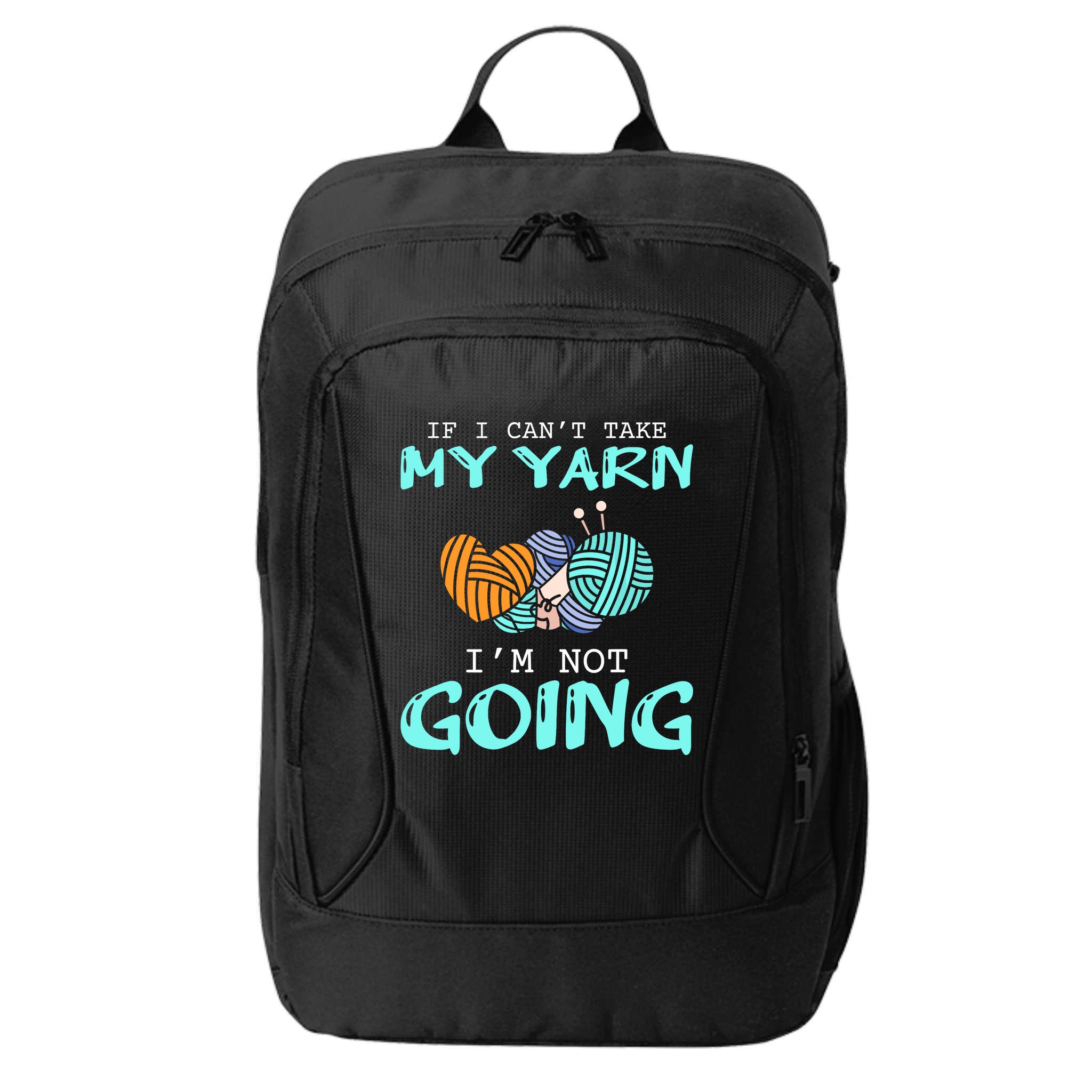 Crocheting Knitting Yarn Funny Knitting Yarn Crochet City Backpack