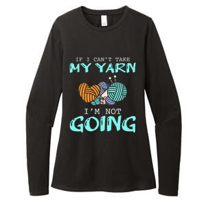 Crocheting Knitting Yarn Funny Knitting Yarn Crochet Womens CVC Long Sleeve Shirt