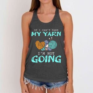 Crocheting Knitting Yarn Funny Knitting Yarn Crochet Women's Knotted Racerback Tank