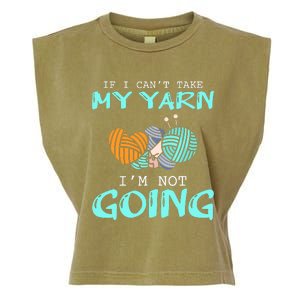 Crocheting Knitting Yarn Funny Knitting Yarn Crochet Garment-Dyed Women's Muscle Tee