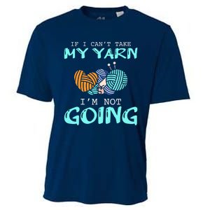 Crocheting Knitting Yarn Funny Knitting Yarn Crochet Cooling Performance Crew T-Shirt