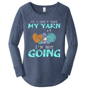 Crocheting Knitting Yarn Funny Knitting Yarn Crochet Women's Perfect Tri Tunic Long Sleeve Shirt