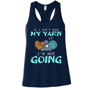 Crocheting Knitting Yarn Funny Knitting Yarn Crochet Women's Racerback Tank