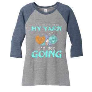 Crocheting Knitting Yarn Funny Knitting Yarn Crochet Women's Tri-Blend 3/4-Sleeve Raglan Shirt