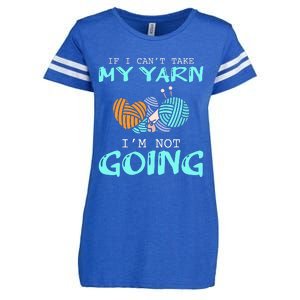 Crocheting Knitting Yarn Funny Knitting Yarn Crochet Enza Ladies Jersey Football T-Shirt