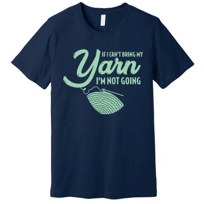 Crocheting Knitting Yarn Premium T-Shirt