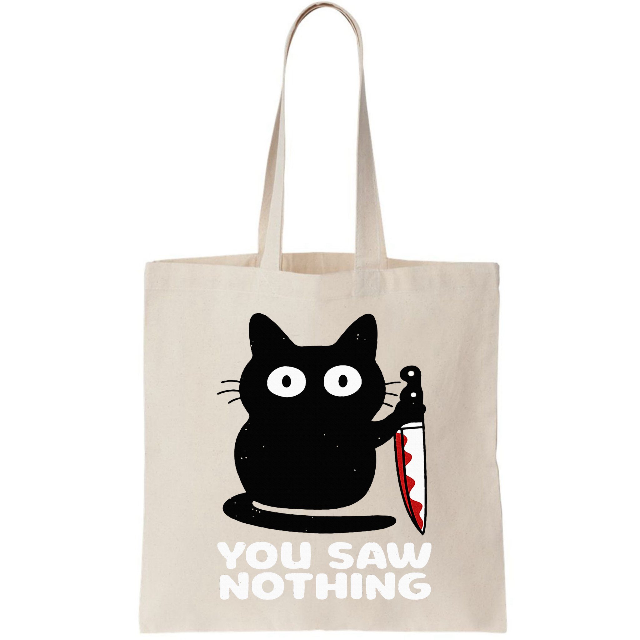 Cat Knife You Saw Nothing Bag